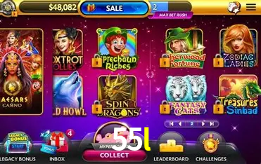 Sinta a adrenalina dos jogos de cassino com 55l